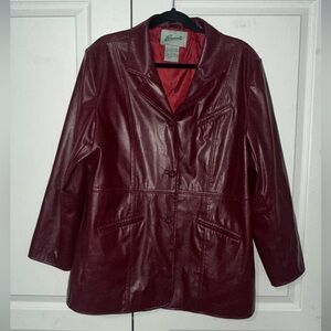 Danier Burgundy Leather Jacket